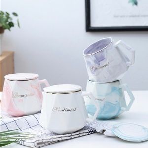 Ceramic Coffee Cup with Lid